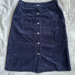 Uniqlo women’s L corduroy navy skirt